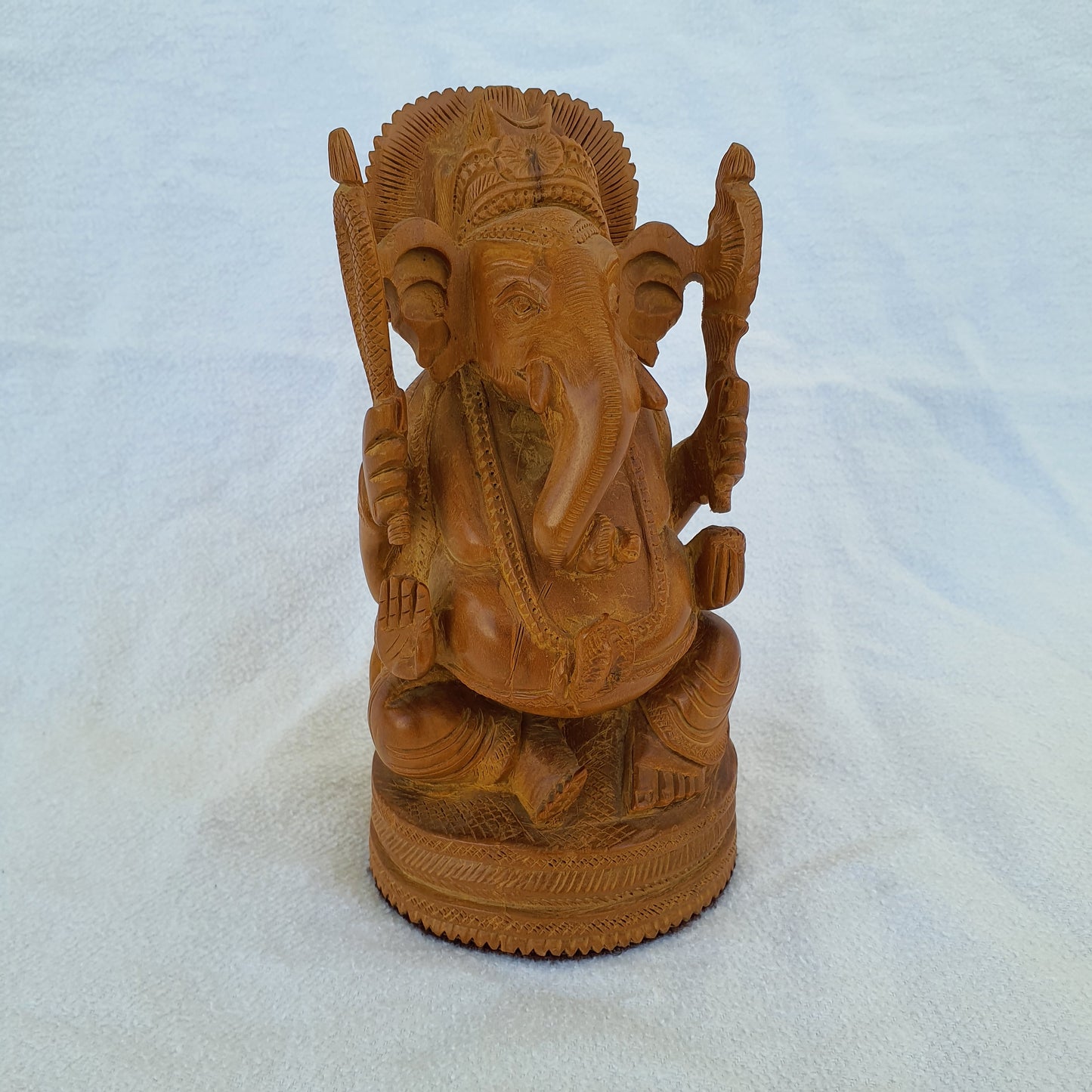Ganesha figure made of sandalwood: Artfully carved with spiritual depth