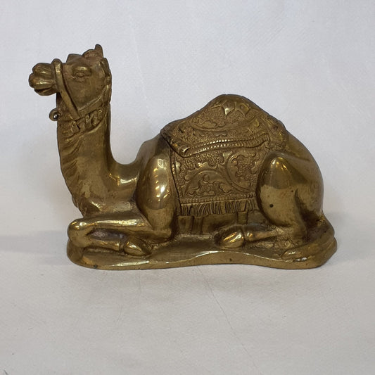 Brass camel statue: Hand-forged and patinated using traditional casting methods 