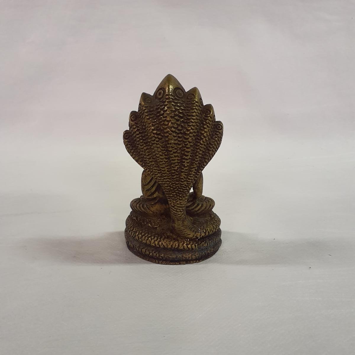 SheshNaag Buddha Brass Statue - Protection &amp; Meditation 11 cm