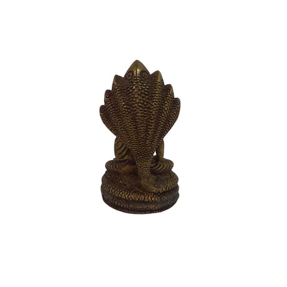 SheshNaag Buddha Messing Statue – Schutz & Meditation 11 cm – Ansicht 3 | orientcrafts