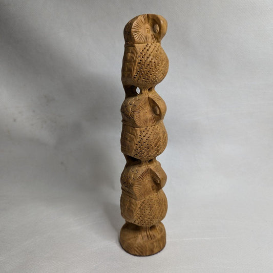 Owl figurines made of linden wood: Hand-carved symbol of wisdom