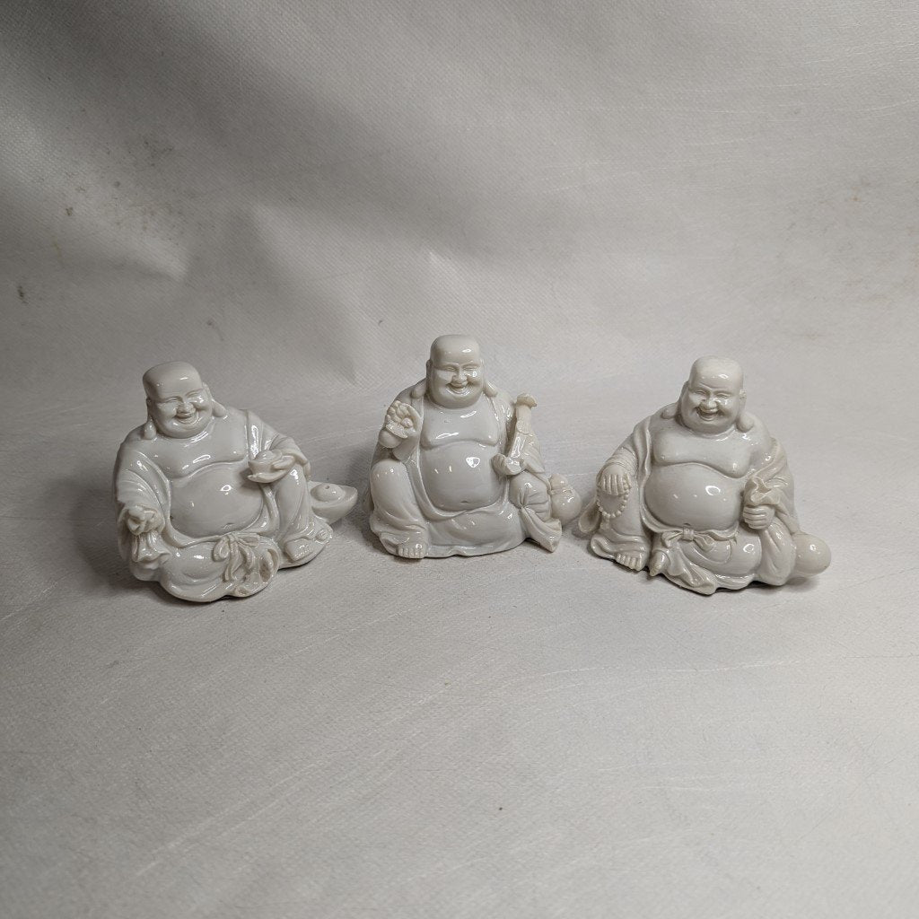 Buddha Figurine Set made of Resin (Set of 3): Peace and Spirituality for Your Home