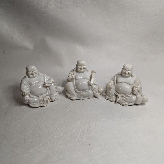Buddha Figurine Set made of Resin (Set of 3): Peace and Spirituality for Your Home