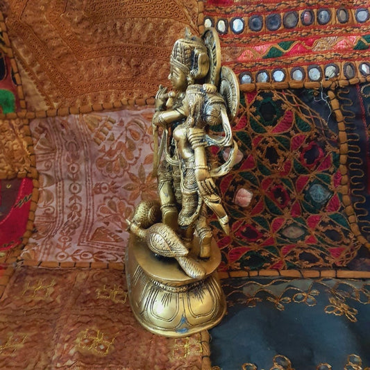 Radha Krishna Bronze Figure – Indian Handcraft 22 cm