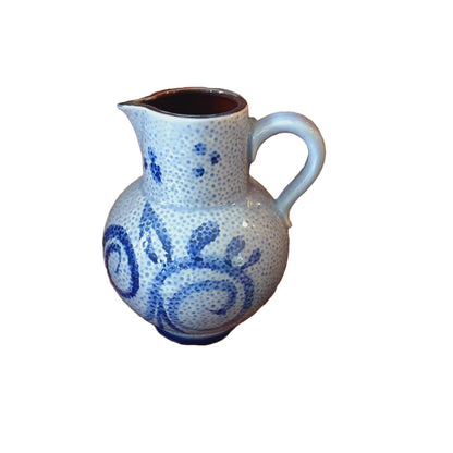 Klassischer Keramik-Bembel mit Becher: Zeitloses Set mit blauem Dekor – Ansicht 2 | orientcrafts