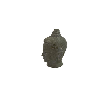 Buddhakopf aus Speckstein: Handgeschnitztes Symbol für Ruhe und Spiritualität – Ansicht 2 | orientcrafts