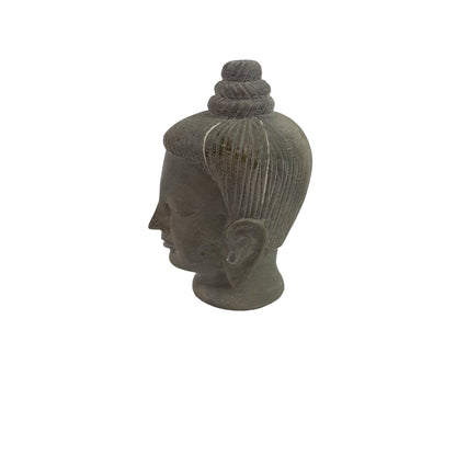 Buddhakopf aus Speckstein: Handgeschnitztes Symbol für innere Ruhe – Ansicht 2 | orientcrafts