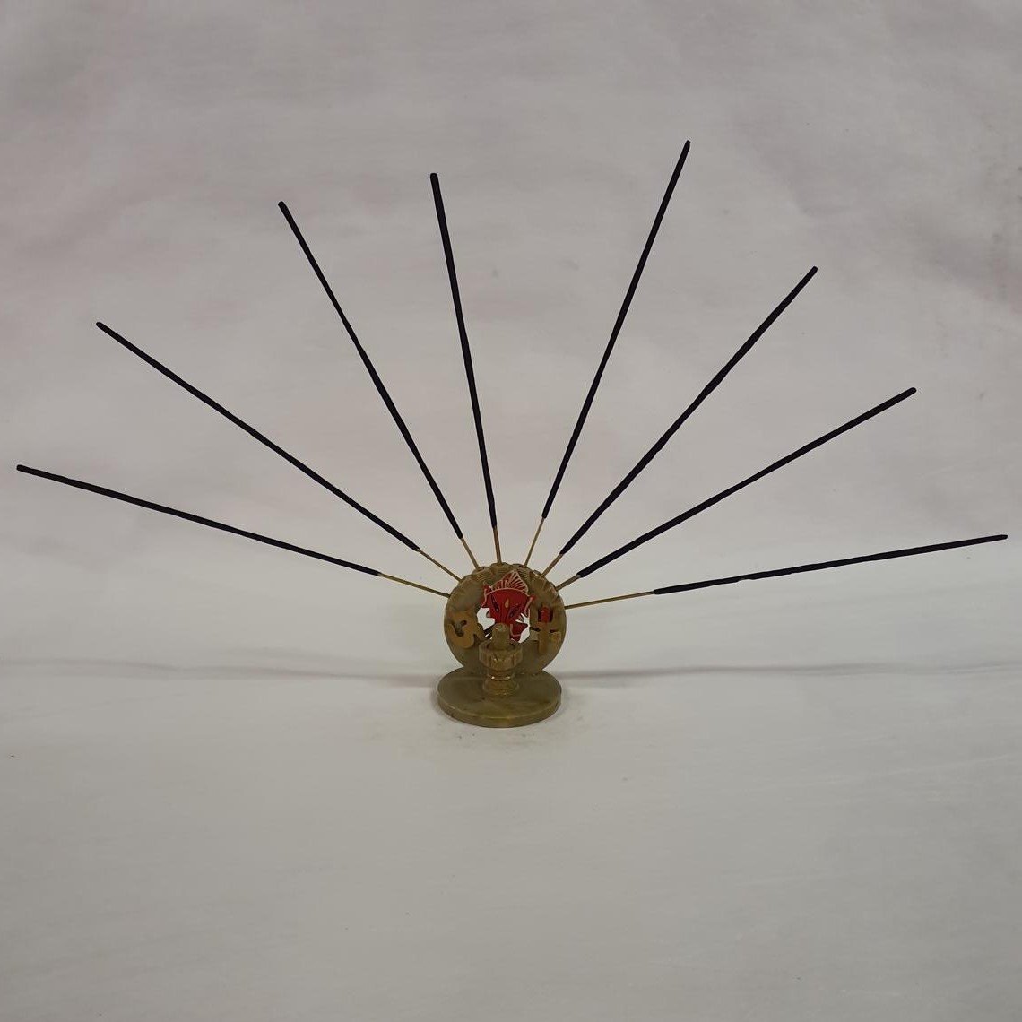 Incense stick holder, soapstone, Ganesha – Hand-carved, 6x6 cm