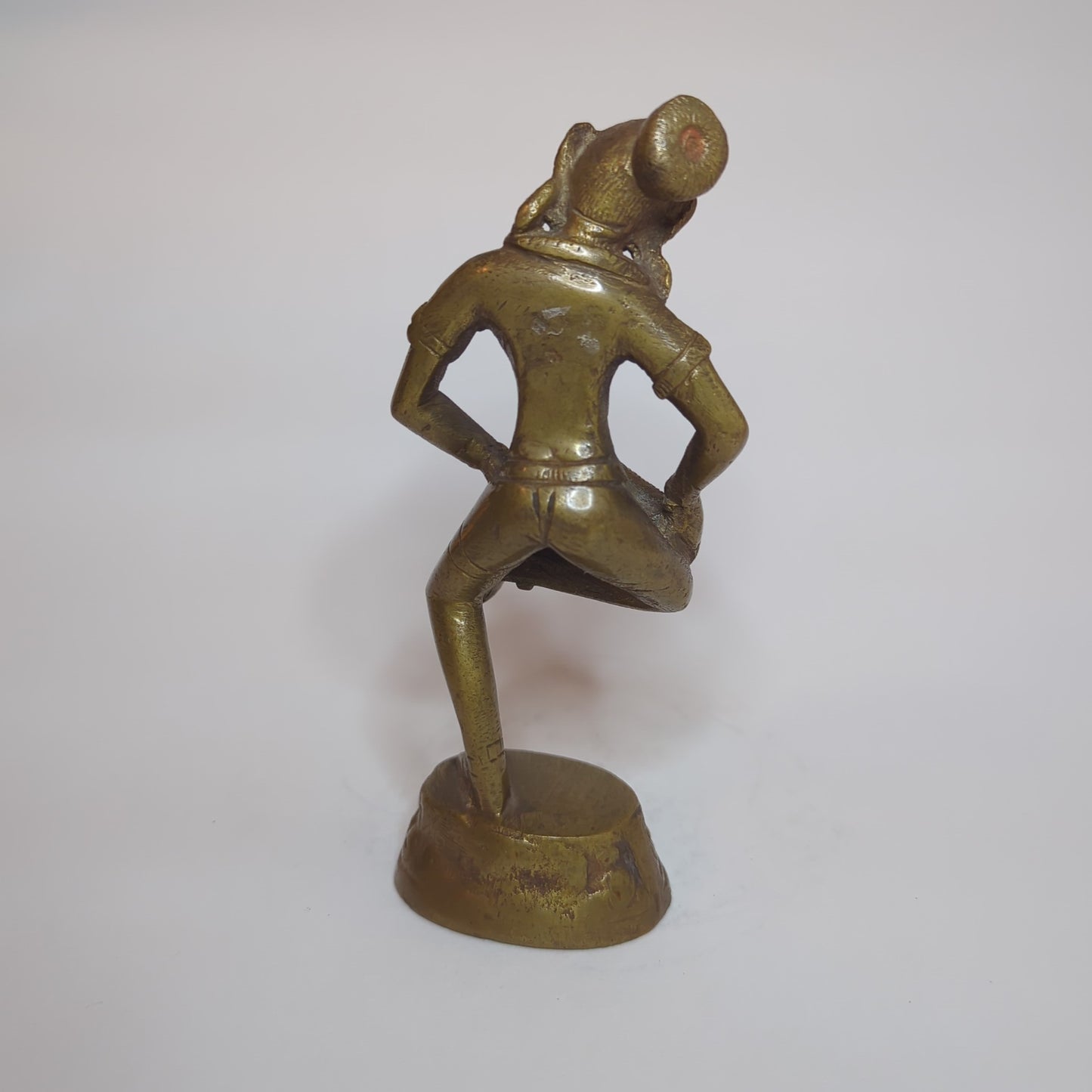 Temple dancer with drum, brass statue, India – Handcrafted &amp; Patinated