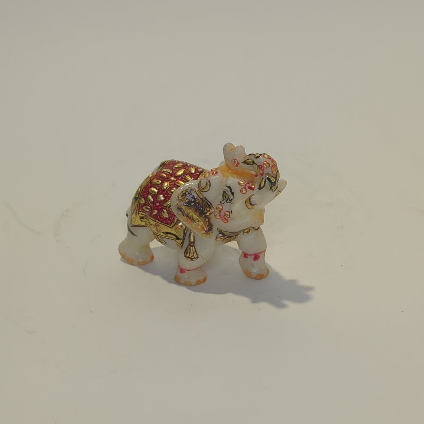 Hand-painted marble elephant: A colorful, unique piece of Indian craftsmanship