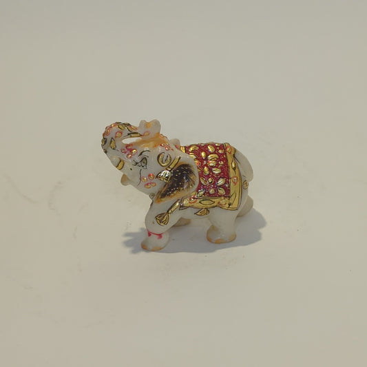 Hand-painted marble elephant: A colorful, unique piece of Indian craftsmanship