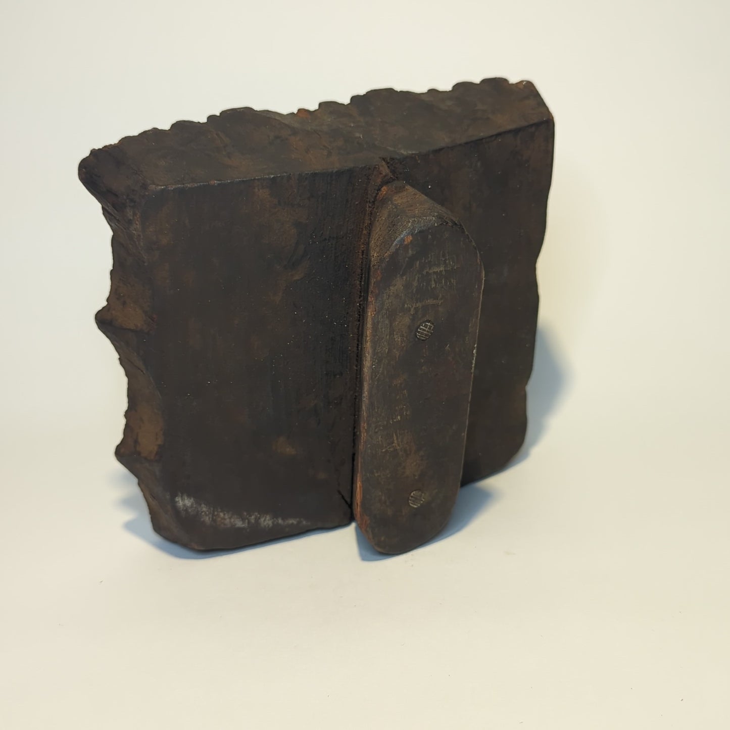 Large wooden batik stamp – Hand-carved in India – Floral motif