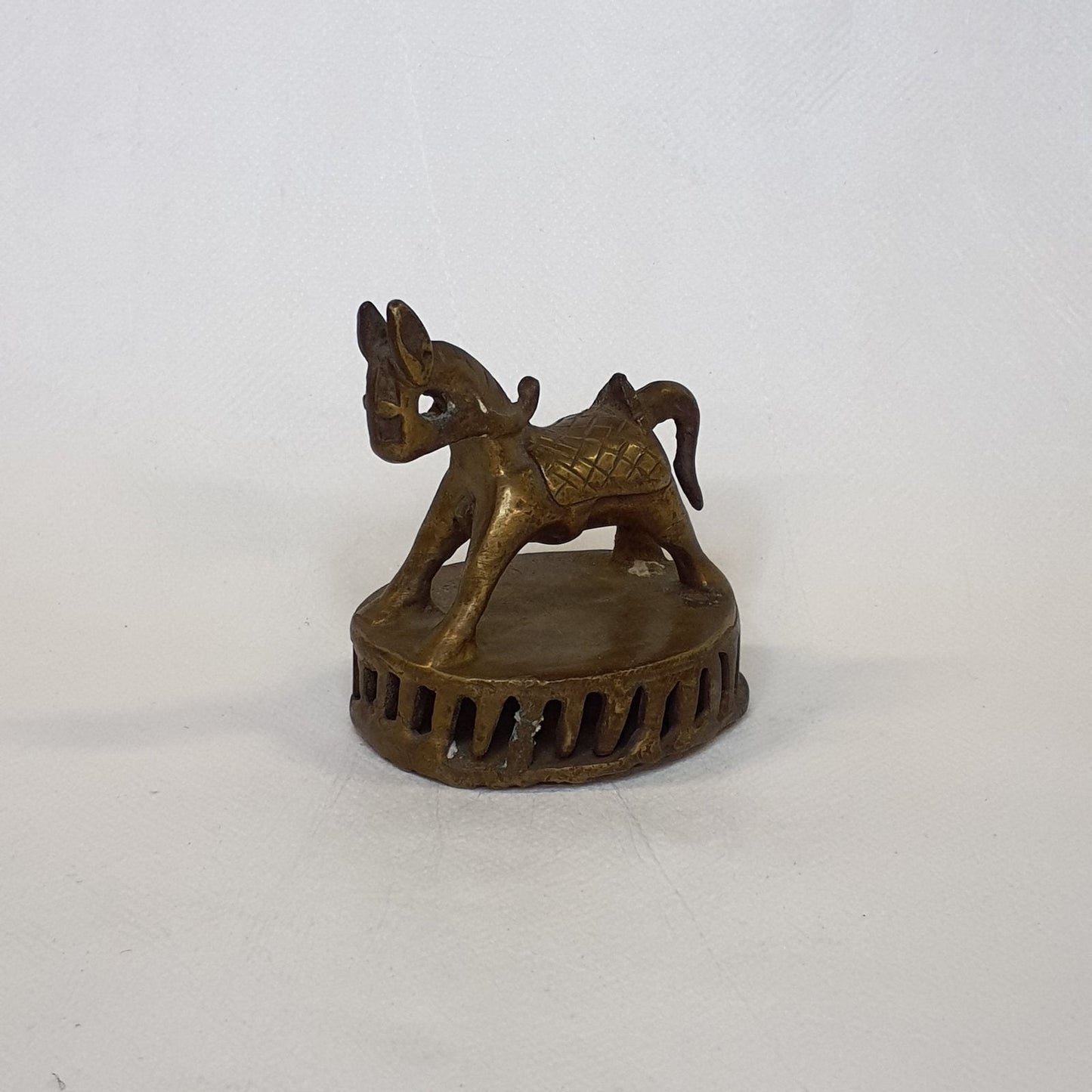 Brass Horse Figurine India – Handcrafted &amp; Patinated 6 cm