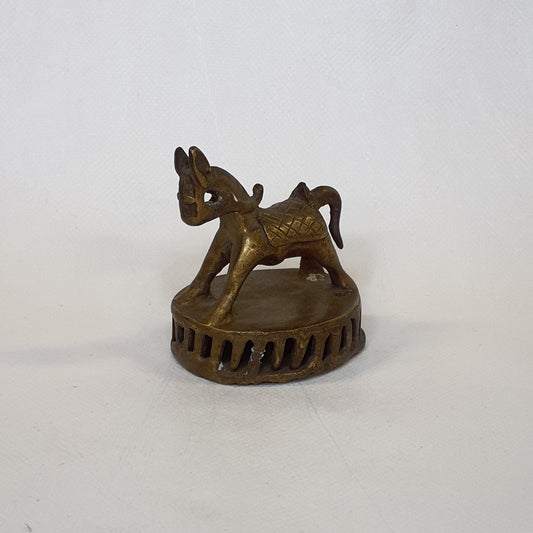 Brass Horse Figurine India – Handcrafted &amp; Patinated 6 cm