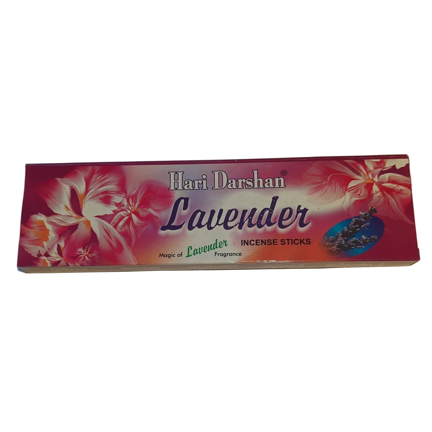 Hari Darshan Lavender Räucherstäbchen – 30g (ca. 20 Stk.) | Beruhigender Lavendel-Duft aus Indien