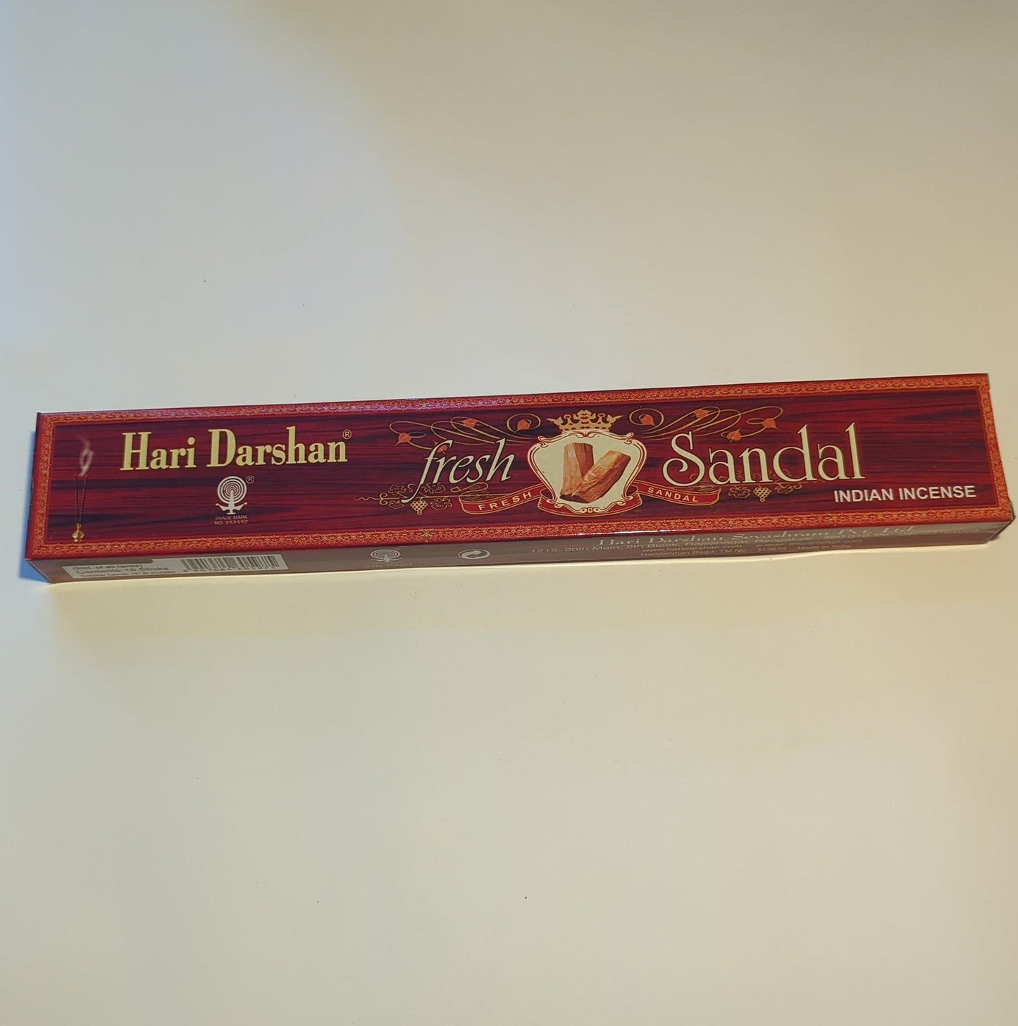 Hari Darshan Fresh Sandal Räucherstäbchen – 18 Stk. | Erfrischender Sandelholz-Duft aus Indien