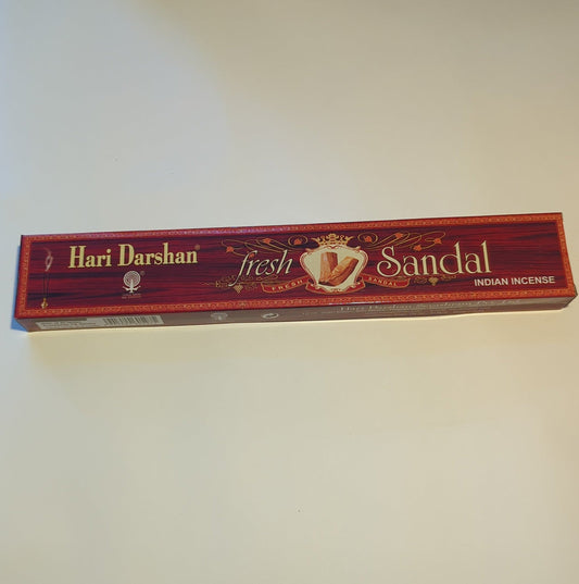 Hari Darshan Fresh Sandal Räucherstäbchen – 18 Stk. | Erfrischender Sandelholz-Duft aus Indien